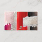 PixDezinesモダン水彩赤黒 プレイスカード (裏面)