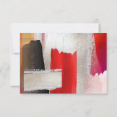 PixDezinesモダン水彩赤黒 出欠カード (裏面)