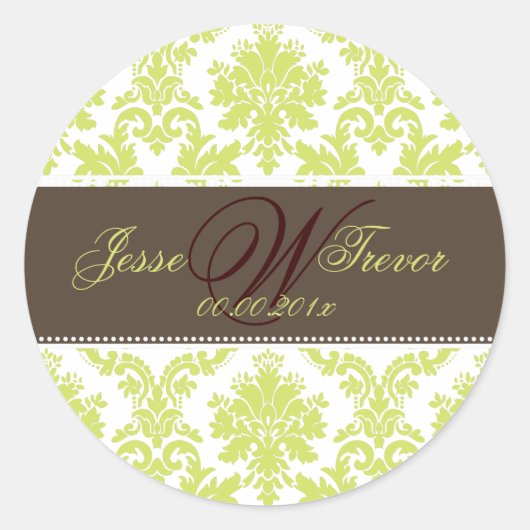 PixDezinesモノグラムパロマダマスク、DIYカラー ラウンドシール (正面)