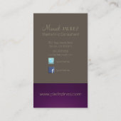 PixDezinesモノグラムビジネスカードen retro colors 名刺 (裏面)