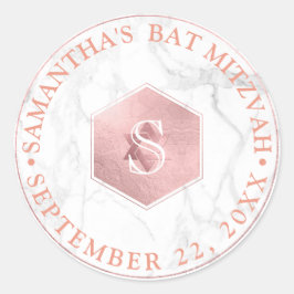 PixDezinesモノグラムフェイクバラハニカム（ユダヤ教の）バル・ミツバー ラウンドシール