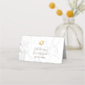 PixDezinesモノグラムフェイク金ゴールド+大理石 プレイスカード (裏面)