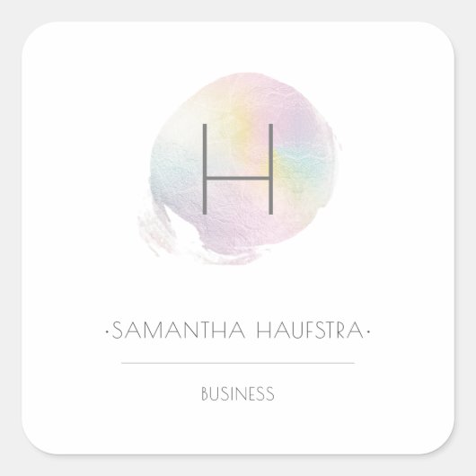 PixDezinesモノグラムホログラフィフェイクック スクエアシール (正面)