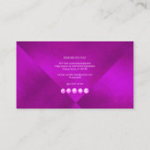 PixDezinesモノグラムミニマリストラジアントマゼンタ 名刺 (裏面)