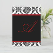 PixDezinesモノグラムローゼットダマスク/DIYカラー+フォント 招待状 (スタンド正面)