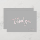 PixDezinesモノグラム赤面ありがとう/フラット サンキューカード (正面/裏面)