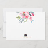 PixDezinesモノグラム+ガーデンバラ誕生ベビーガール 案内状 (裏面)