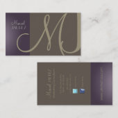 PixDezinesモノグラム（旧）レトロカラー/DIY 名刺 (正面/裏面)