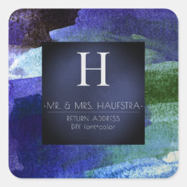 PixDezinesモノグラム、赤面+シルバー+赤カラーブロック スクエアシール