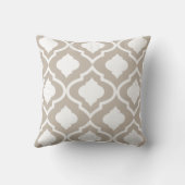 PixDezinesモロッコのトレリス/グレーの背景色 クッション (裏面)