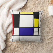 PixDezinesモンドリアンアーツ1/diy背景 クッション (ブランケット)