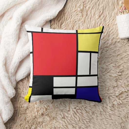 PixDezinesモンドリアンアーツ2/diy背景 クッション (ブランケット)