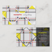 PixDezinesモンドリアン/DIY背景色 名刺 (正面/裏面)