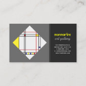 PixDezinesモンドリアン/DIY背景色 名刺 (裏面)