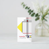 PixDezinesモンドリアン/DIY背景色 名刺 (スタンド正面)