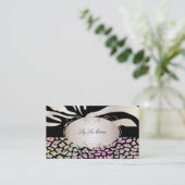 PixDezinesユキヒョウ/レインボースポット 名刺 (スタンド正面)