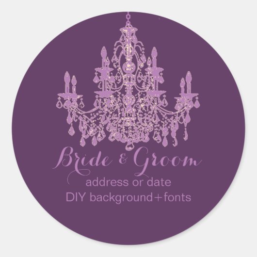 PixDezinesラジアントオーキッドシャンデリア ラウンドシール (正面)