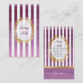 PixDezinesラジアントランストライプドの水の色 名刺 (正面/裏面)