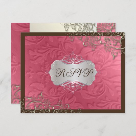 PixDezinesラスティックスワール/シフェイクルバー 出欠カード (正面/裏面)