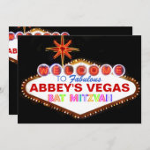 PixDezinesラスベガスバルミツワー 招待状 (正面/裏面)