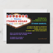 PixDezinesラスベガスバー（ユダヤ教の）バル・ミツバー 招待状 (裏面)