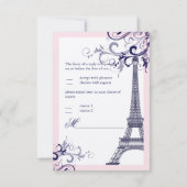 PixDezinesラツアーエッフェル/パリ 出欠カード (裏面)