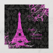 PixDezinesラツアーエッフェル/パリ 招待状 (正面/裏面)