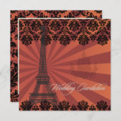 PixDezinesラツアーエッフェル/パリ 招待状 (正面/裏面)