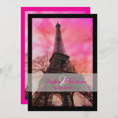 PixDezinesラツアーエッフェル/パリ 招待状 (正面/裏面)