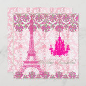 PixDezinesラツアーエッフェル/パリ 招待状 (正面/裏面)