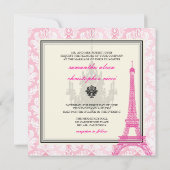 PixDezinesラツアーエッフェル/パリ 招待状 (裏面)