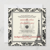 PixDezinesラツアーエッフェル/パリ 招待状 (裏面)