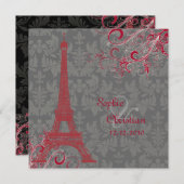 PixDezinesラツアーエッフェル/パリ 招待状 (正面/裏面)