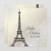 PixDezinesラツアーエッフェル/パリ 招待状 (正面/裏面)