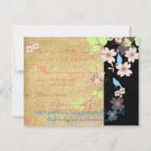 PixDezinesラブバードRSVPには5x7招待状が必要 出欠カード (裏面)