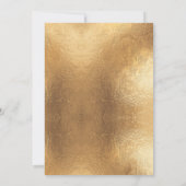 PixDezinesラブフェイク金ゴールドハート 招待状 (裏面)