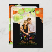 PixDezinesランタンは日付を保存 案内ポストカード (正面/裏面)