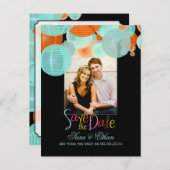 PixDezinesランタンは日付を保存 案内ポストカード (正面/裏面)