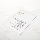 PixDezinesリハモダンーサルミニマルディナー 箔招待状 (回転した状態)