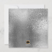 PixDezinesリハーサルディナー/フェイクシルバー紙吹雪 招待状 (裏面)