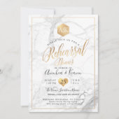 PixDezinesリハーサルディナー+フェイク金ゴールドハニカム 招待状 (正面)