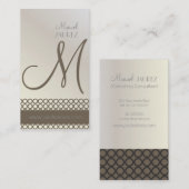 PixDezinesリングや輪、モノグラム 名刺 (正面/裏面)