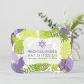 PixDezinesレインフォレストバルミツワー/ルアウ(ハワイ式宴会) 招待状 (スタンド正面)