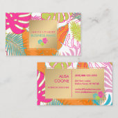 PixDezinesレインフォレスト/モンスタラル/パームフロンズ 名刺 (正面/裏面)