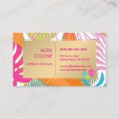 PixDezinesレインフォレスト/モンスタラル/パームフロンズ 名刺 (裏面)