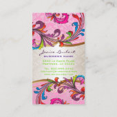 PixDezinesレインボースワール+フローラダマスク/diyカラー 名刺 (裏面)