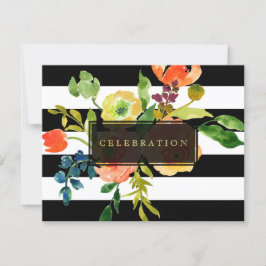 PixDezinesレセプション(ユダヤ教の)バル・ミツバー/DIYstripes/フローラ 招待状