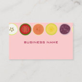 PixDezinesレッドアップル/スムージー 名刺 (裏面)