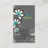 PixDezinesレトロな花/ダイカラー 名刺 (裏面)