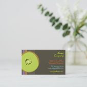 PixDezinesレトロなkiwi/diy背景色 名刺 (スタンド正面)